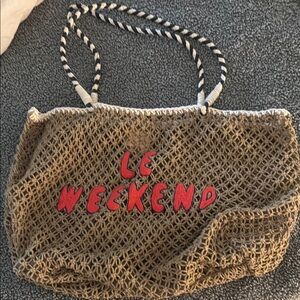 Le Weekend Beige Tote Bag
